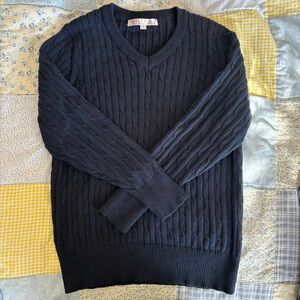 Navy cable knit style sweater